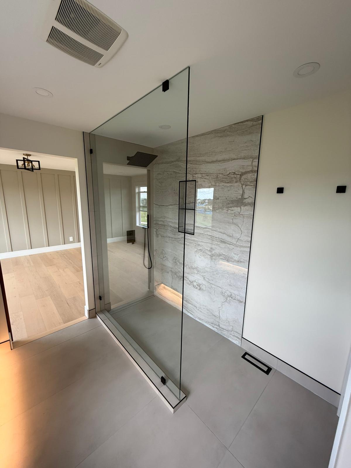 Luxury marble tile bathroom by Damascus Tile Calgary