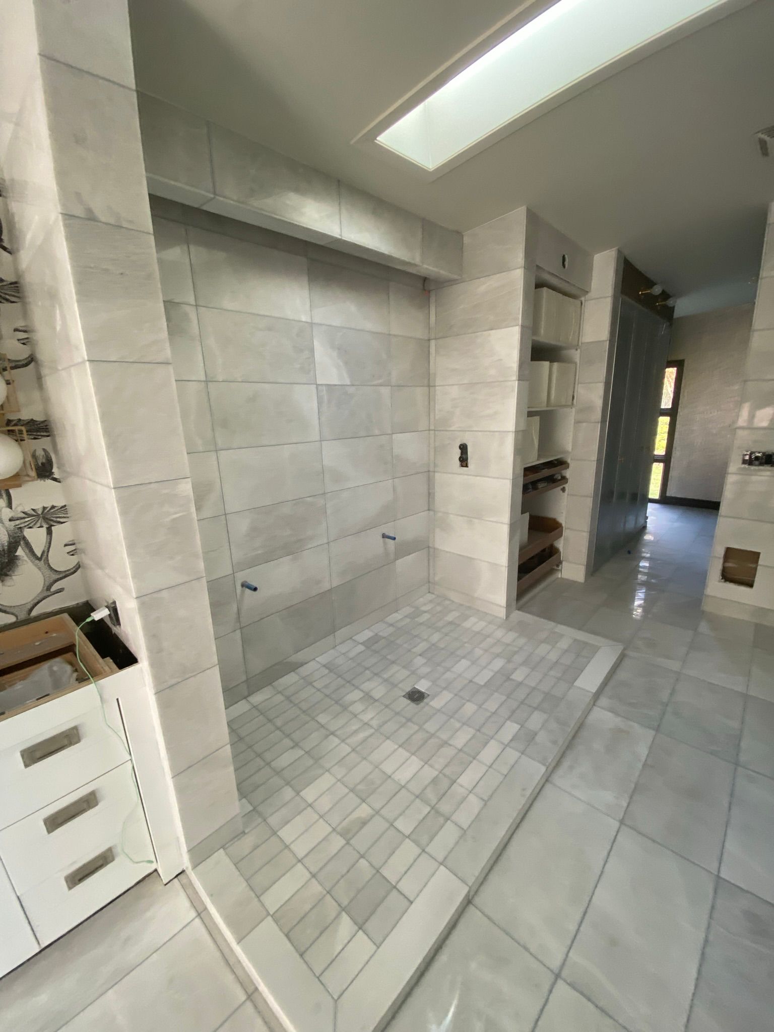 Premium marble tile installation